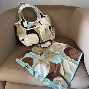 Vintage Satin Coach Bag w/ Matching Scarf